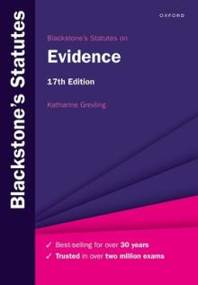 Blackstones Statutes on Evidence 17th Edition