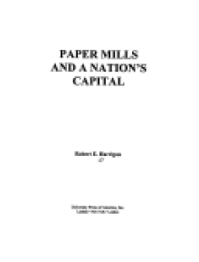 Paper Mills and a Nation's Capital