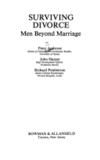Surviving Divorce: Men Beyond Marriage