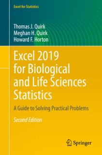 Excel 2019 for Biological and Life Sciences Statistics: A Guide to Solving Practical Problems