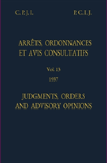 Permanent Court of International Justice, Judgments, Orders and Advisory Opinions